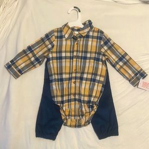 Just One You Carter’s Target 18m flannel plaid bodysuit corduroy pant set NWT
